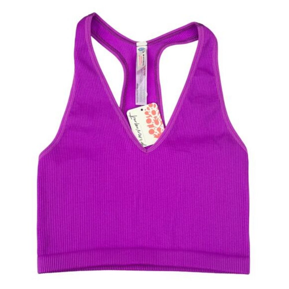 Free People Free Throw Crop Tank In Neon Magenta - Picture 3 of 6